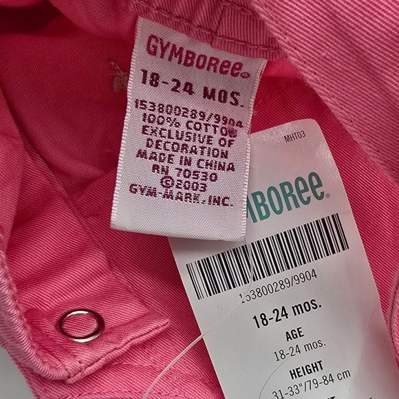 Vintage Gymboree 2002 "Tip Toe Tulips" Pink Overalls Jumper Size 18-24 Months - Picture 4 of 4